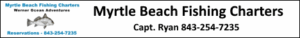 North Myrtle Beach family fishing charters with Capt. Ryan and Werner Ocean Adventures call 843-254-7235 for bookings. Inshore - Nearshore fishing charters.